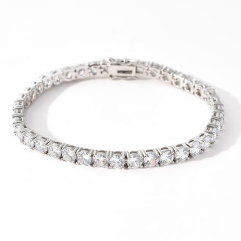 3mm 4mm 5mm Fashion Cuban Tennis Bracelet for Men 