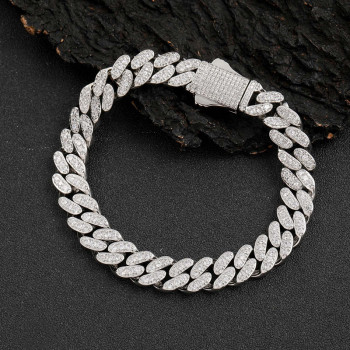 New Arrival 9mm Hip Hop Iced Out Cuban Bracelet for Men