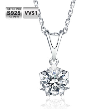 New Arrival 1.0 Carats VVS1 Moissanite Womens Pendant Necklace