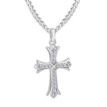   New Arrival 0.33 Carats VVS1 Moissanite Cross Pendant for Men