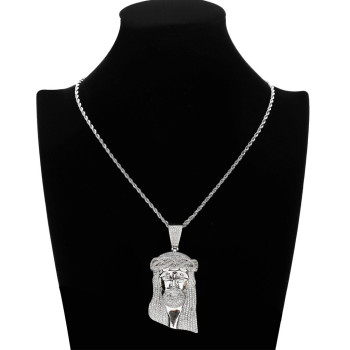 Hip Hop Lovely Head Pendant with 3mm Rope Chain
