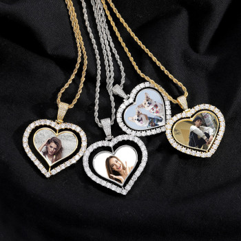 Customize Fashion Sweetheart Photos Double Side Pendant ( Send us Photo)