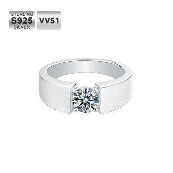 Iced Out 1.0 Carats VVS1 Moissanite Men Ring