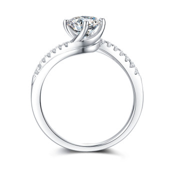 Alison Elegant Women 1.0 Carats Sterling Silver VVS1 Moissanite Rings