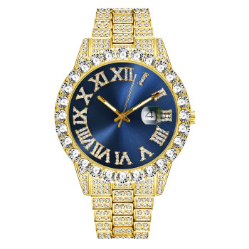 Iceforall Iced Two-Tone Bust Down Watch for Men 