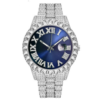 Iceforall Iced Two-Tone Bust Down Watch for Men 