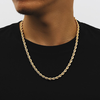 Fashion 6mm Hip Hop Stainless Steel Mens Rope Chains