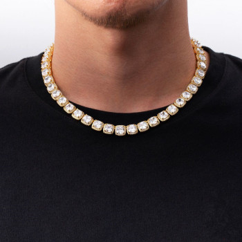 10mm Iced Out CZ Diamond Mens Tennis Chain