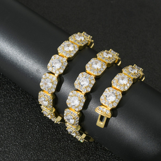 Chic 13mm Iced Out CZ Diamond Mens Tennis Chain