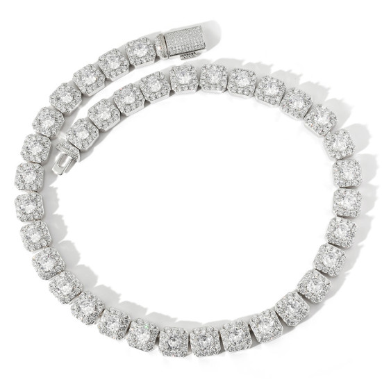 Chic 13mm Iced Out CZ Diamond Mens Tennis Chain