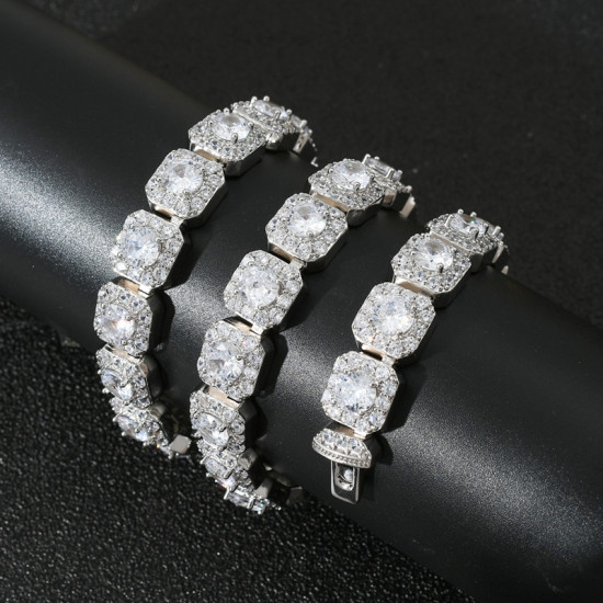 Chic 13mm Iced Out CZ Diamond Mens Tennis Chain