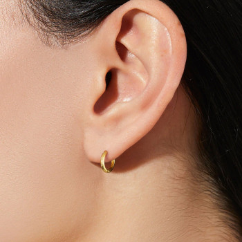 15mm Prong CZ Diamond S925 Hoop Earrings for Women